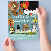 Sitter Flyer Viele Niedliche Tiere (Hand)