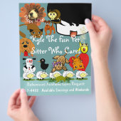 Sitter Flyer Viele Niedliche Tiere (Hand)