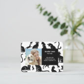 Sitter für Fotos und Namen Visitenkarte (Stehend Vorderseite)