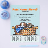 Sitter für Haustiere Sitzen Personalisierte Reißve Flyer (Einzeln)