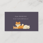 Sitter/Haustiere Sitzen Visitenkarten-Niedliche Ti Visitenkarte (Rückseite)