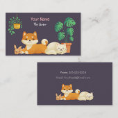 Sitter/Haustiere Sitzen Visitenkarten-Niedliche Ti Visitenkarte (Vorne/Hinten)