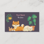 Sitter/Haustiere Sitzen Visitenkarten-Niedliche Ti Visitenkarte (Vorderseite)