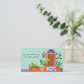 Sitter Niedliche Vordertür kundenspezifischer QR-C Visitenkarte (Stehend Vorderseite)