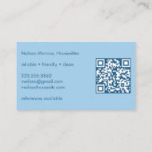 Sitter Niedliche Vordertür kundenspezifischer QR-C Visitenkarte (Rückseite)