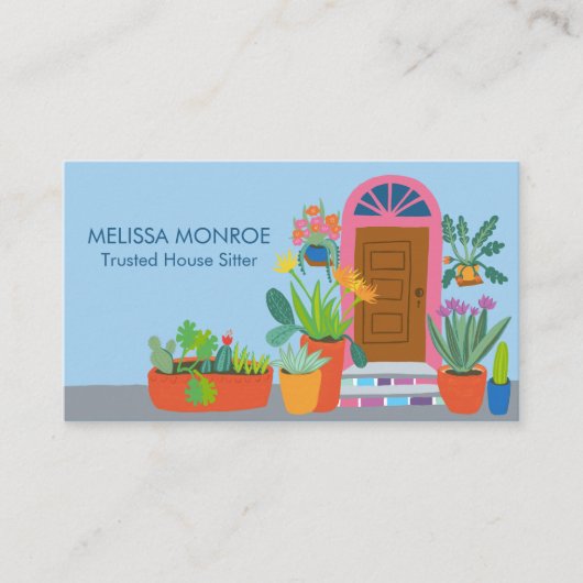 Sitter Niedliche Vordertür kundenspezifischer QR-C Visitenkarte (Vorderseite)