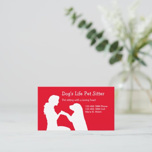 Sitter-Visitenkarten Visitenkarte (Stehend Vorderseite)