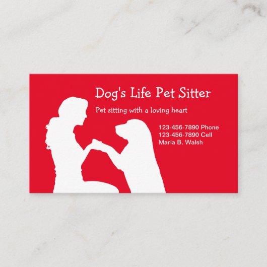 Sitter-Visitenkarten Visitenkarte (Vorderseite)