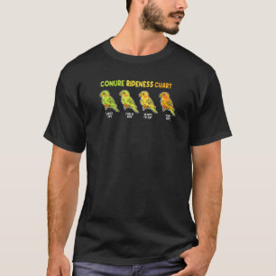 Sittich Conure Reifegrad Vogel Diagramm T-Shirt