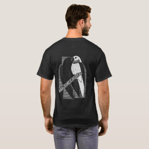 Sittich Rücken Minimalistische Tierkunst Abstrakt T-Shirt
