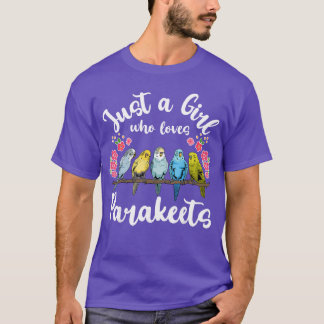Sittich-Vögel Nur ein Mädchen, das Sittiche liebt T-Shirt