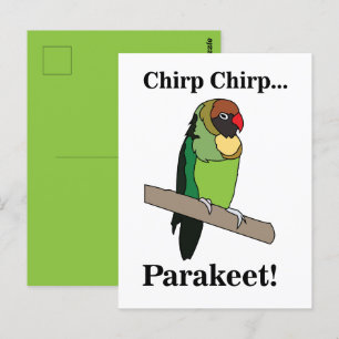 Sittich-Vogel Postkarte
