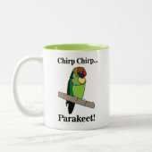 Sittich-Vogel  Zweifarbige Tasse (Links)