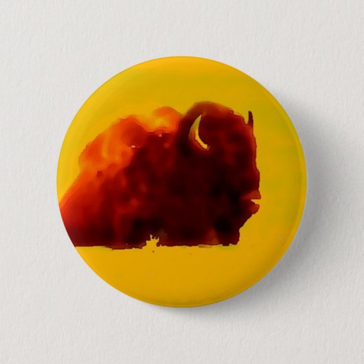 Sitting Bison Button (Vorderseite)