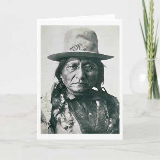Sitting Bull (1831-1890) (b/w Foto) Karte (Vorderseite)