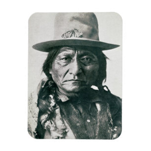 Sitting Bull (1831-1890) (b/w Foto) Magnet