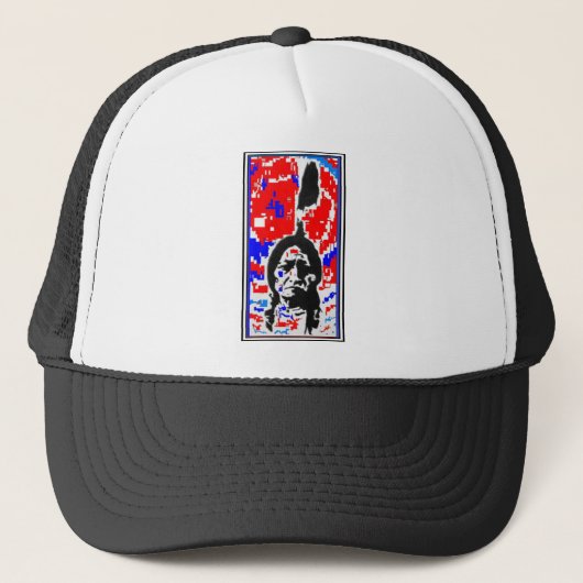 Sitting Bull Amerika Truckerkappe (Vorderseite)