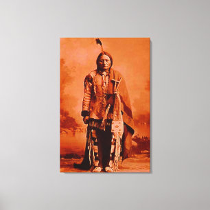"Sitting Bull" auf LEINWAND Indianerrending
