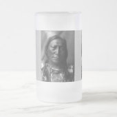 Sitting Bull, hohler Horn-Bär und Geronimo Mattglas Bierglas (Mittel)