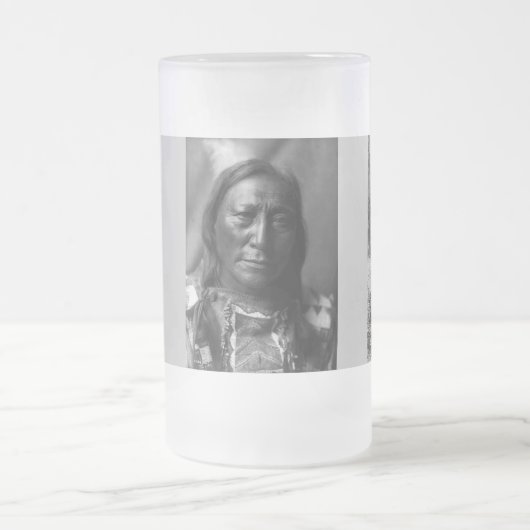Sitting Bull, hohler Horn-Bär und Geronimo Mattglas Bierglas (Mittel)
