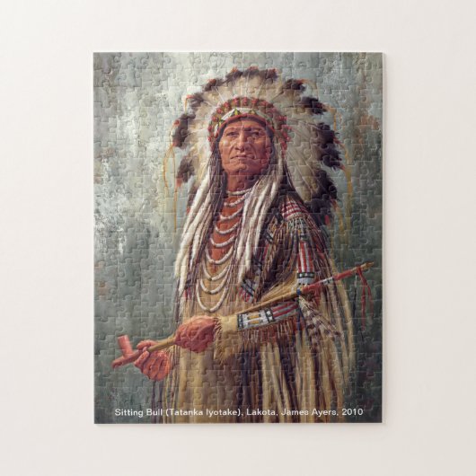 Sitting Bull, Indianerpuzzle Puzzle (Vertikal)