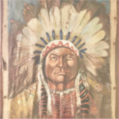 Sitting Bull Indischer Chef Aufkleber (Vorderseite)