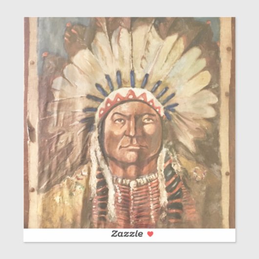 Sitting Bull Indischer Chef Aufkleber (Blatt)