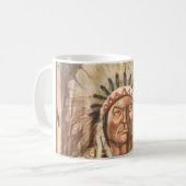 Sitting Bull Indischer Chef Kaffeetasse (Vorderseite Links)