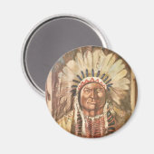 Sitting Bull Indischer Chef Magnet (Vorderseite/Rückseite)