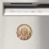 Sitting Bull Indischer Chef Magnet (In Situ (Geschirrspüler))