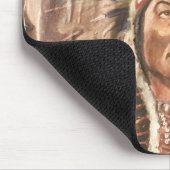 Sitting Bull Indischer Chef Mousepad (Ecke)