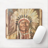 Sitting Bull Indischer Chef Mousepad (Mit Mouse)