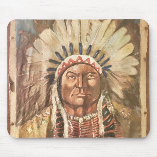 Sitting Bull Indischer Chef Mousepad (Vorne)