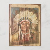 Sitting Bull Indischer Chef Postkarte (Vorderseite)