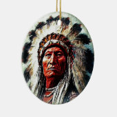 Sitting Bull Keramik Ornament (Rechts)