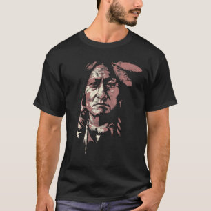 Sitting Bull Native American Chief Indian Warrior  T-Shirt