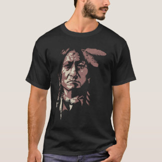 Sitting Bull Native American ChiefIndian Warrior T-Shirt