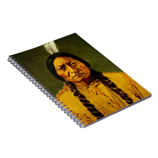 Sitting Bull Native American First Nations Chef Notizblock (Rechte Seite)