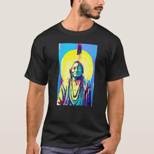 Sitting Bull Native American T-Shirt (Vorderseite)