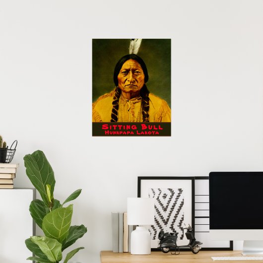 Sitting Bull Native American Tribal Chef Poster (Heimbüro)