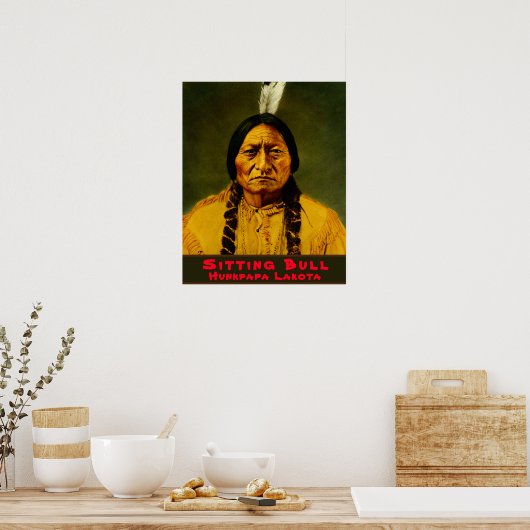 Sitting Bull Native American Tribal Chef Poster (Küche)