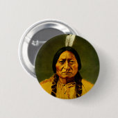 Sitting Bull Native Amerikanische Ureinwohner Chie Button (Vorne & Hinten)