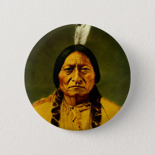 Sitting Bull Native Amerikanische Ureinwohner Chie Button