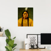 Sitting Bull Native Amerikanische Ureinwohner Chie Poster (Heimbüro)