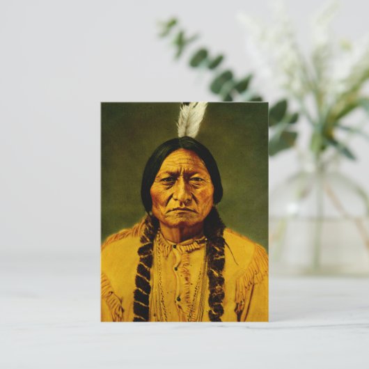 Sitting Bull Native Amerikanische Ureinwohner Chie Postkarte (Stehend Vorderseite)