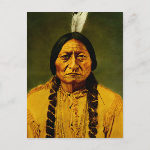 Sitting Bull Native Amerikanische Ureinwohner Chie Postkarte