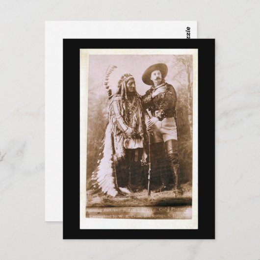 Sitting Bull und Buffalo Bill 1895 Postkarte (Vorne/Hinten)