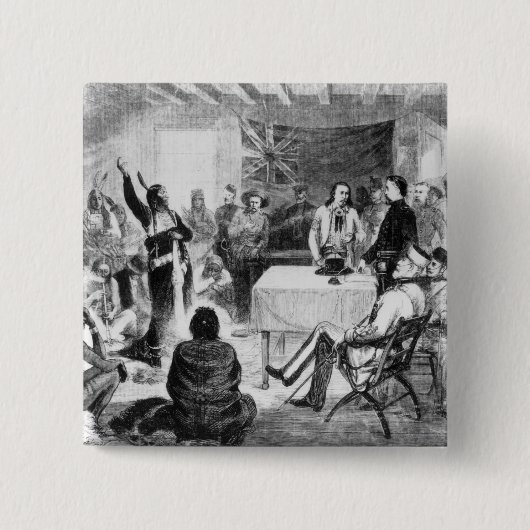 Sitting- Bullrat, 1877 Button (Vorderseite)