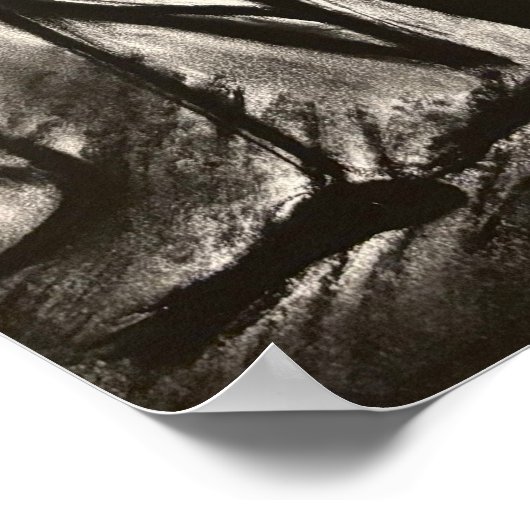 sitting charcoal artwork poster (Ecke)