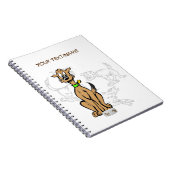 Sitting Dog Cartoon Anpassbare Sketch-Notebooks Notizblock (Rechte Seite)